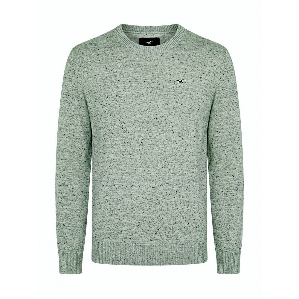Hollister Men’s Large Sage Green Crew Neck Sweater Cotton Blend Lightweight